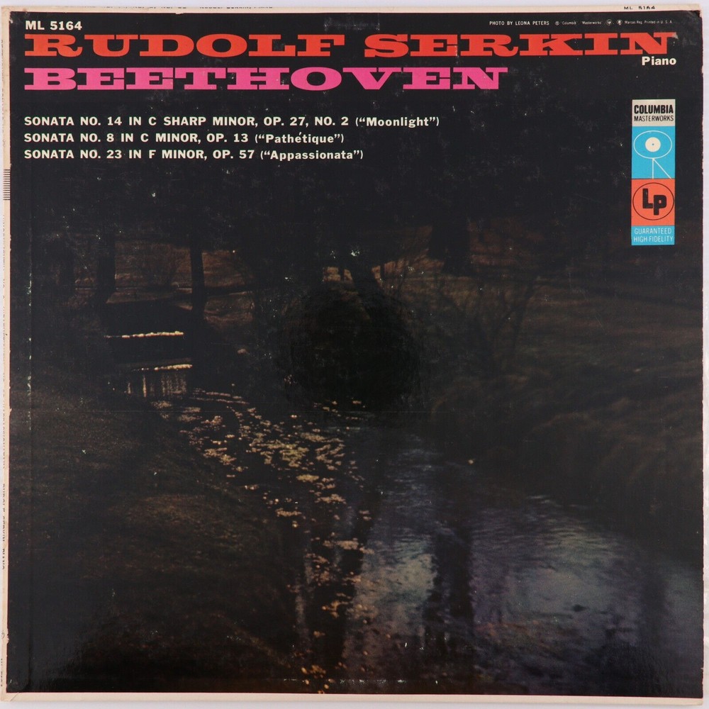 Beethoven, Rudolf Serkin Sonata No. 8, 14, 23 1956 Mono 6-Eye LP Record ML 5164